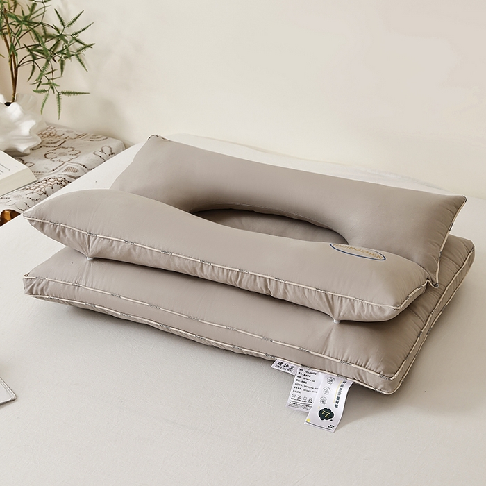 91家纺网 家纺一手货源 找家纺 （总）梵希良品家纺 2026新款纯棉二合一牵引枕头多功能护颈枕头按摩舒适spa枕头酒店枕头枕芯