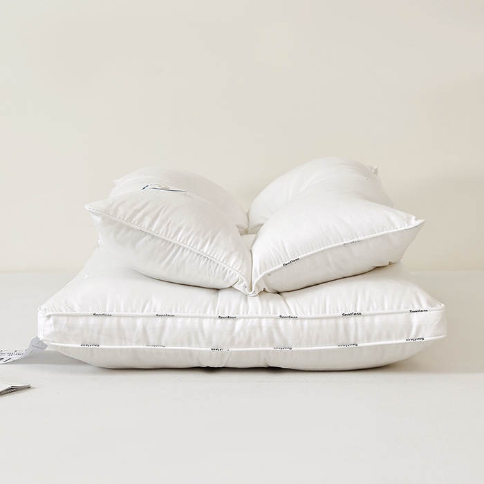 91家纺网 家纺一手货源 找家纺 梵希良品家纺 2026新款纯棉二合一牵引枕头多功能护颈枕头按摩舒适spa枕头酒店枕头枕芯 白色