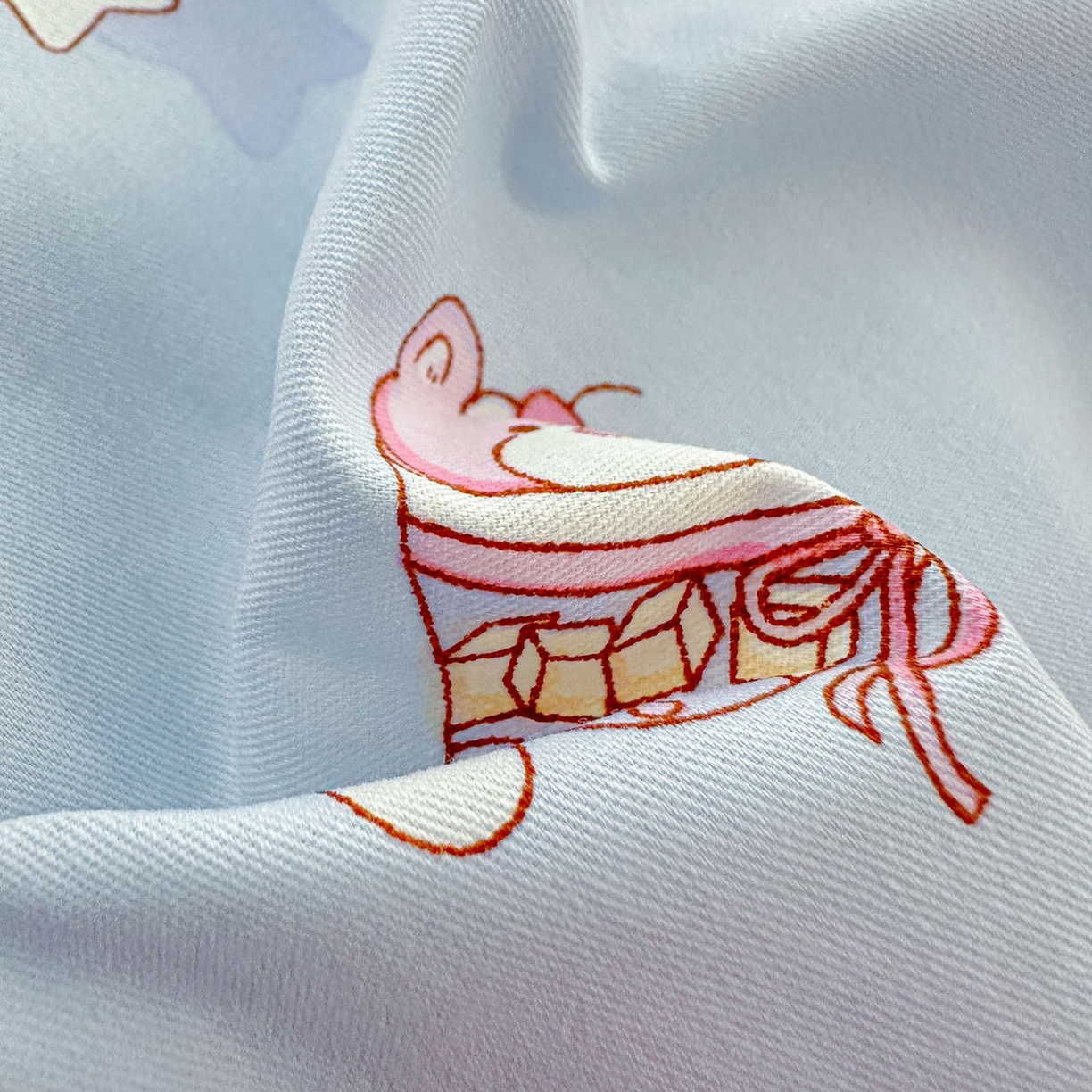 91家纺网 家纺一手货源 找家纺 恩泽家纺 2026新款13372ins全棉印花四件套单品系列-单枕套 爱的陪伴