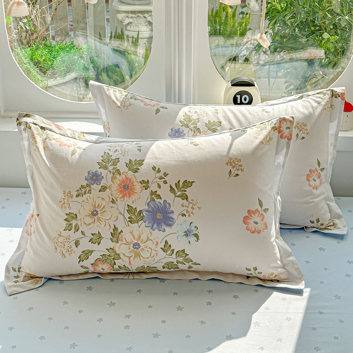 91家纺网 家纺一手货源 找家纺 恩泽家纺 2026新款13372ins全棉印花四件套单品系列-单枕套 百花缘