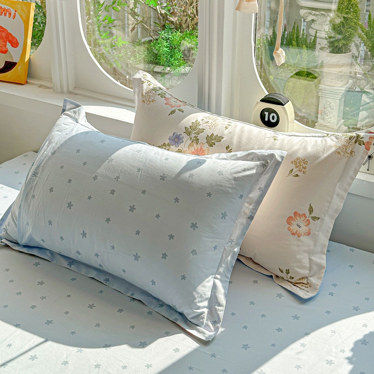 91家纺网 家纺一手货源 找家纺 恩泽家纺 2026新款13372ins全棉印花四件套单品系列-单枕套 百花缘