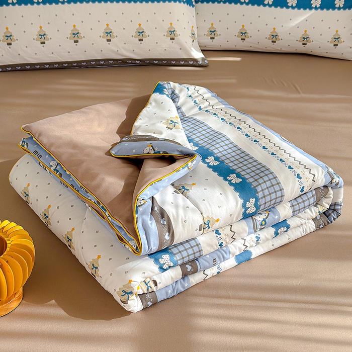 91家纺网 家纺一手货源 找家纺 老帅的工厂店 2026新款A类水洗皱皱纱7A抑菌夏被夏凉被空调被 小木马