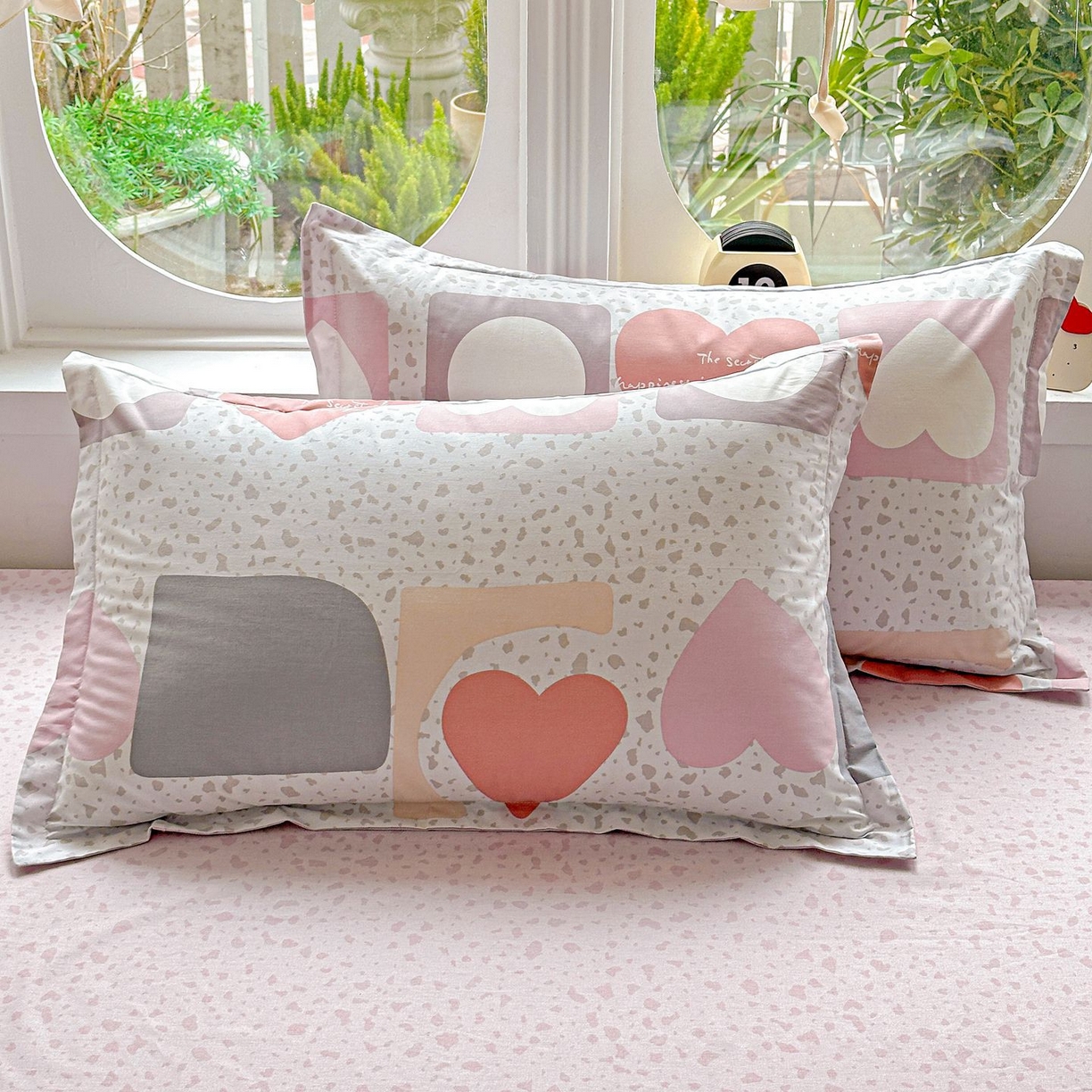 91家纺网 家纺一手货源 找家纺 恩泽家纺 2026新款13372ins全棉印花四件套单品系列-单枕套 半夏