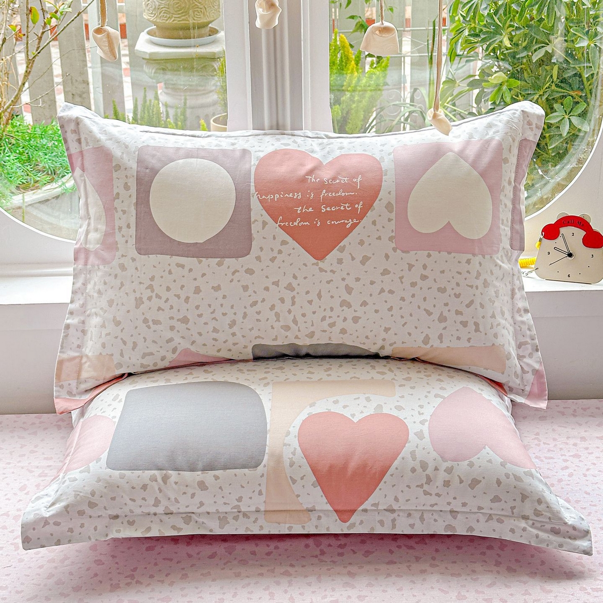 91家纺网 家纺一手货源 找家纺 恩泽家纺 2026新款13372ins全棉印花四件套单品系列-单枕套 半夏