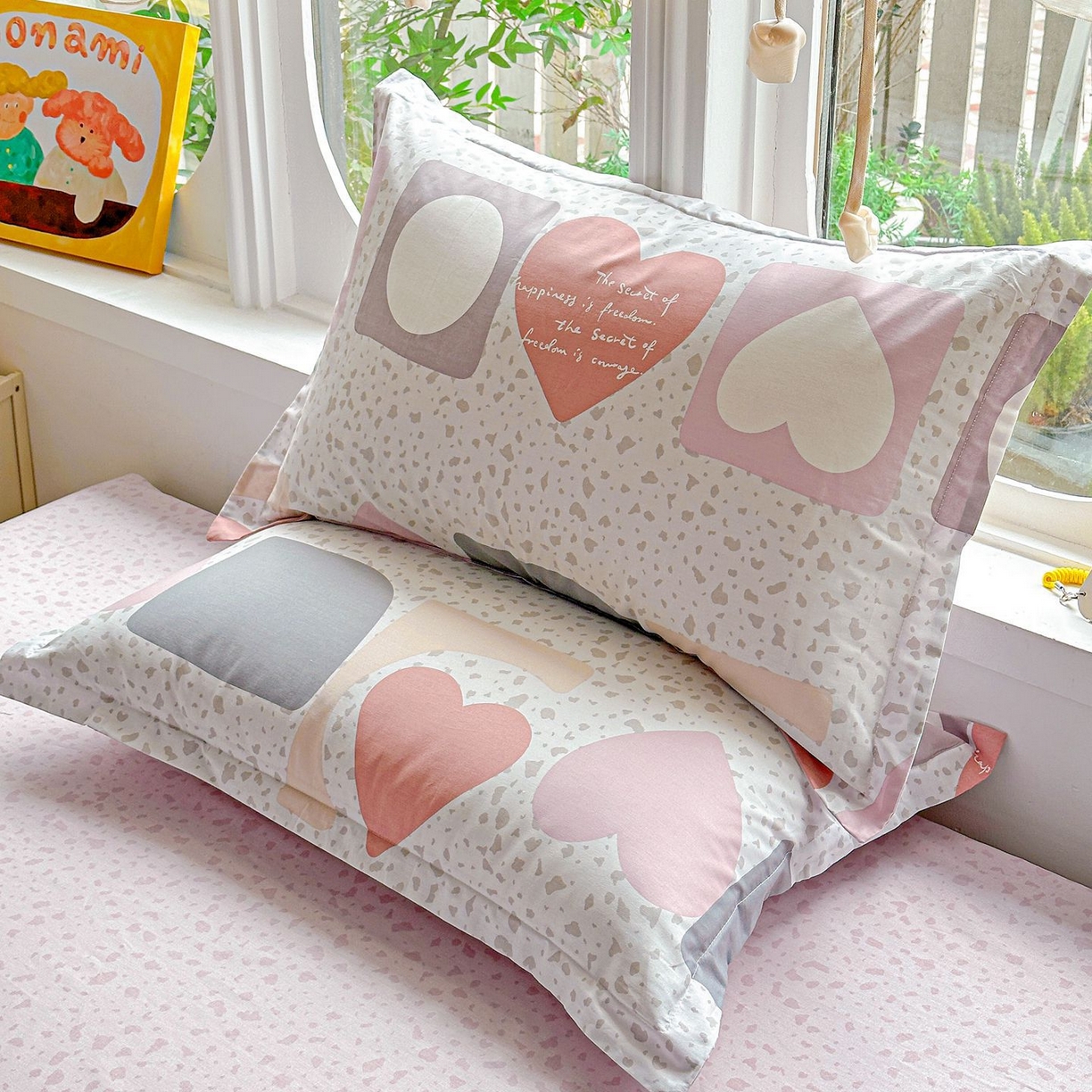 91家纺网 家纺一手货源 找家纺 恩泽家纺 2026新款13372ins全棉印花四件套单品系列-单枕套 半夏