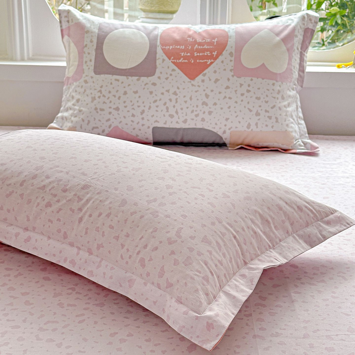 91家纺网 家纺一手货源 找家纺 恩泽家纺 2026新款13372ins全棉印花四件套单品系列-单枕套 半夏