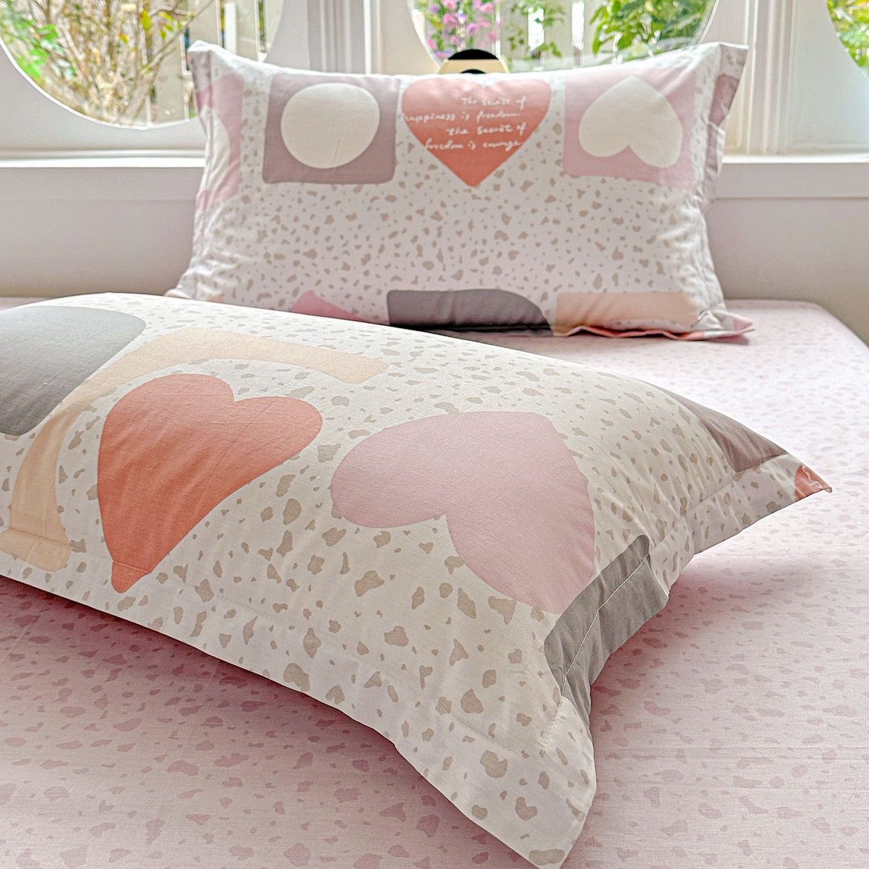 91家纺网 家纺一手货源 找家纺 恩泽家纺 2026新款13372ins全棉印花四件套单品系列-单枕套 半夏