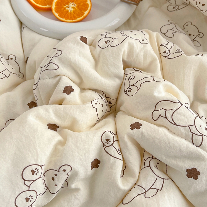 91家纺网 家纺一手货源 找家纺 老帅的工厂店 2026新款A类水洗皱皱纱7A抑菌夏被夏凉被空调被 小熊院长