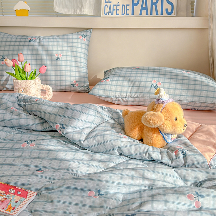 91家纺网 家纺一手货源 找家纺 老帅的工厂店 2026新款A类水洗皱皱纱7A抑菌夏被夏凉被空调被 小樱桃