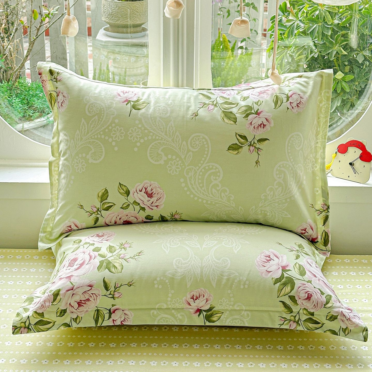 91家纺网 家纺一手货源 找家纺 恩泽家纺 2026新款13372ins全棉印花四件套单品系列-单枕套 彼岸花开