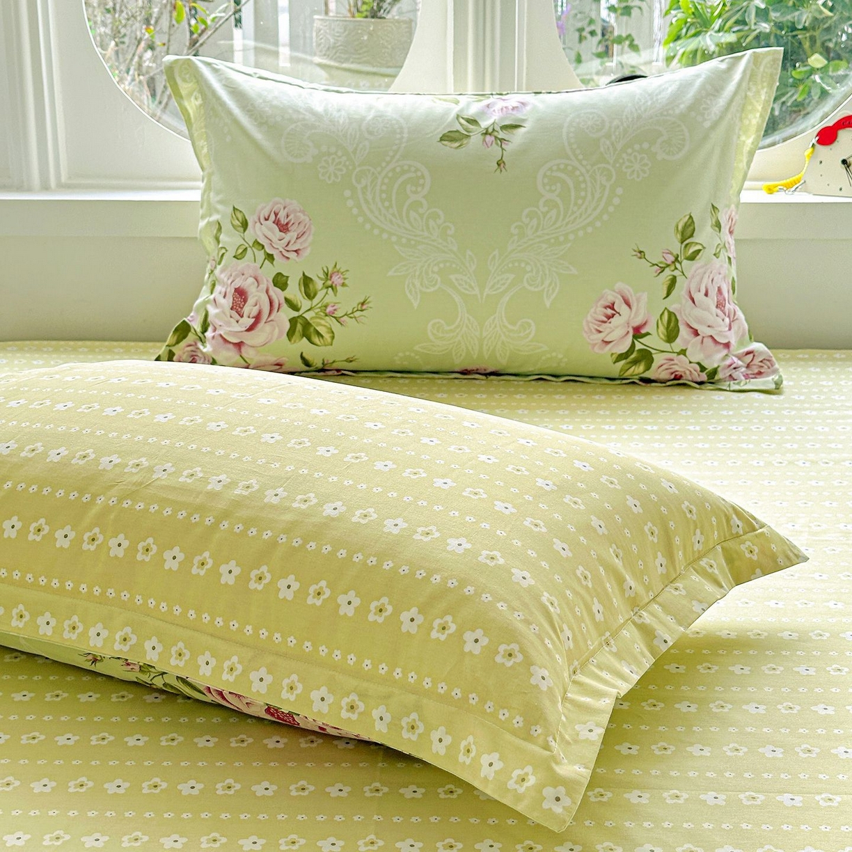 91家纺网 家纺一手货源 找家纺 恩泽家纺 2026新款13372ins全棉印花四件套单品系列-单枕套 彼岸花开