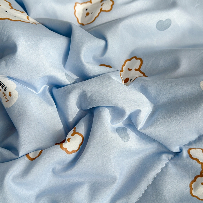 91家纺网 家纺一手货源 找家纺 老帅的工厂店 2026新款A类水洗皱皱纱7A抑菌夏被夏凉被空调被 熊宝云朵铺