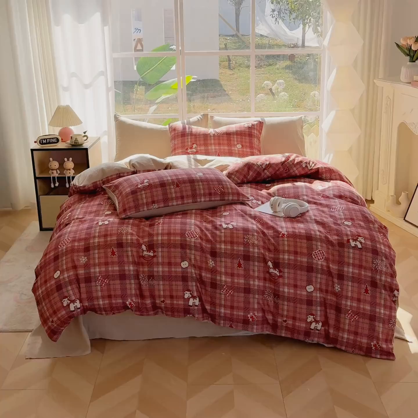 91家纺网 家纺一手货源 找家纺 （总）王朝国际 2026新款时尚印花棉纱四件套