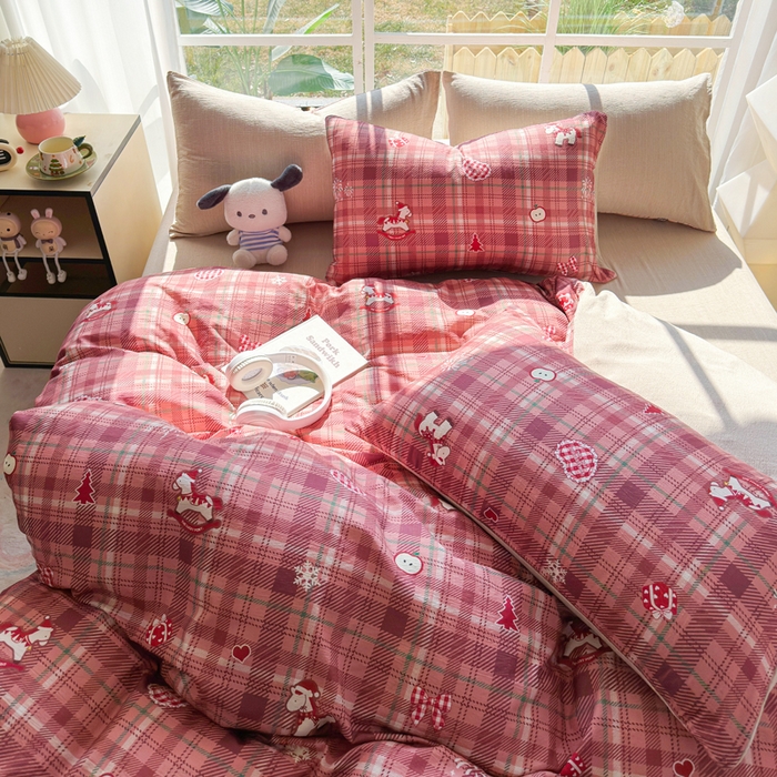 91家纺网 家纺一手货源 找家纺 （总）王朝国际 2026新款时尚印花棉纱四件套