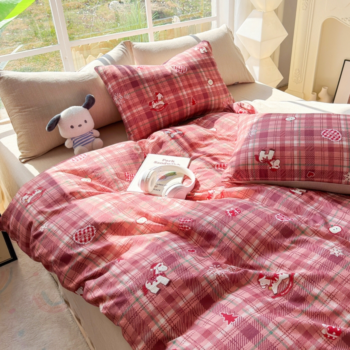 91家纺网 家纺一手货源 找家纺 （总）王朝国际 2026新款时尚印花棉纱四件套