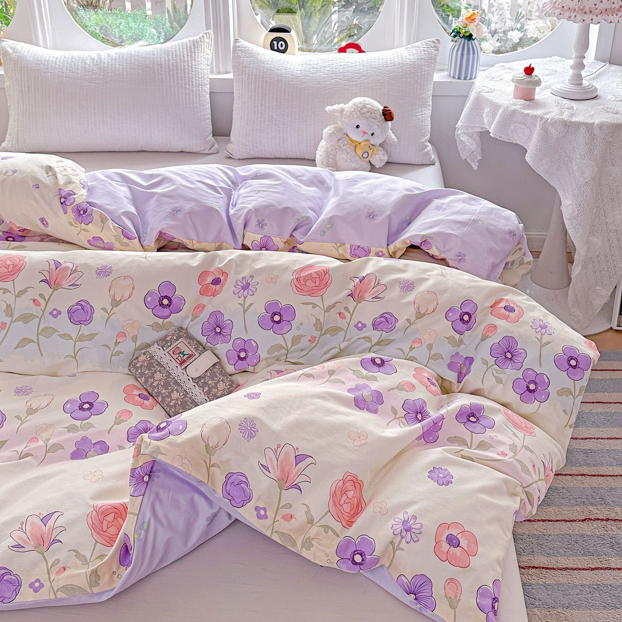 91家纺网 家纺一手货源 找家纺 （总）恩泽家纺 2026新款13372ins全棉印花四件套单品系列-单被套