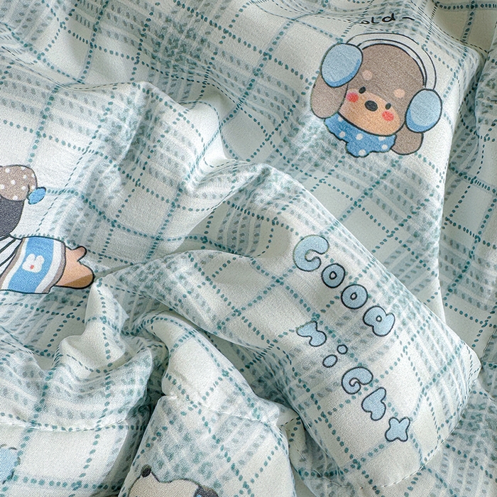 91家纺网 家纺一手货源 找家纺 老帅的工厂店 2026新款A类水洗皱皱纱7A抑菌夏被夏凉被空调被 英伦腊肠狗