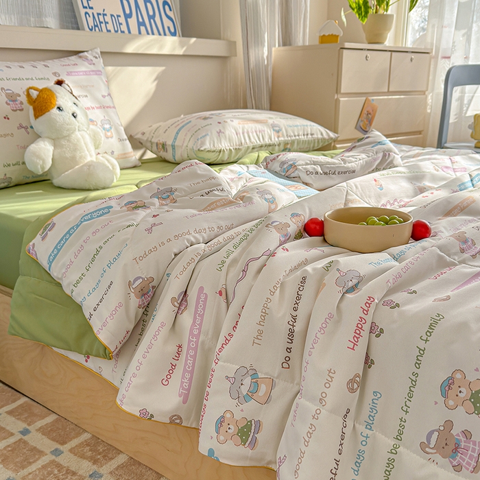 91家纺网 家纺一手货源 找家纺 老帅的工厂店 2026新款A类水洗皱皱纱7A抑菌夏被夏凉被空调被 友谊日记