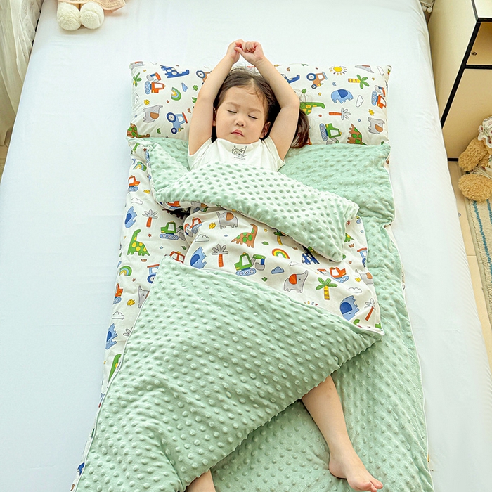 91家纺网 家纺一手货源 找家纺 （总）十九色 2025新款亲肤舒适活套可拆全棉豆豆绒儿童睡袋防踢被