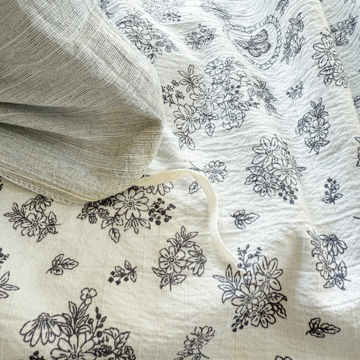 91家纺网 家纺一手货源 找家纺 王朝国际 2026新款时尚印花棉纱四件套 花蝶