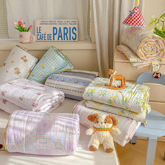 老帅的工厂店 2026新款A类水洗皱皱纱7A抑菌夏被夏凉被空调被 组合图仅供展示不可下单