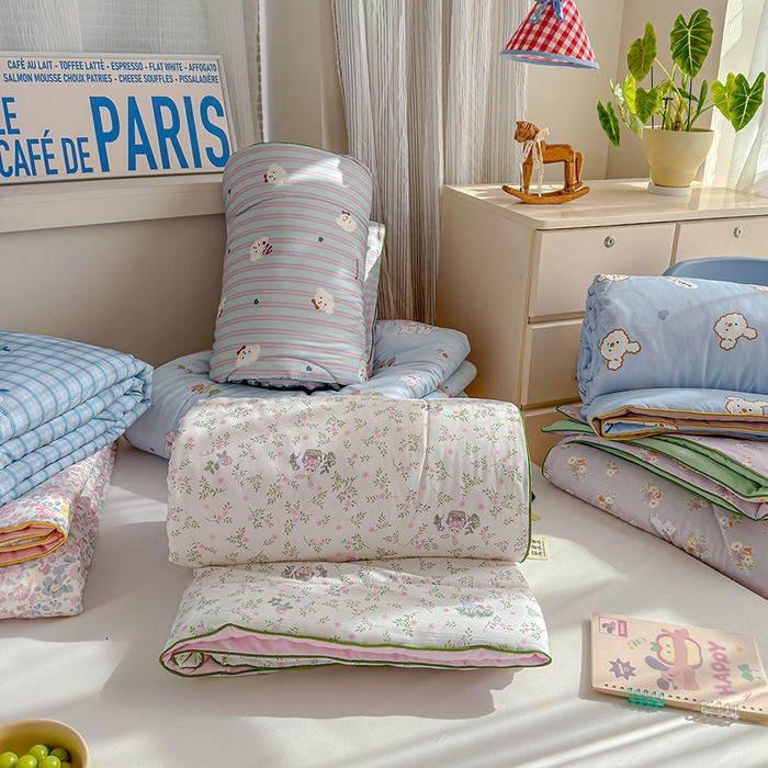 91家纺网 家纺一手货源 找家纺 老帅的工厂店 2026新款A类水洗皱皱纱7A抑菌夏被夏凉被空调被 组合图仅供展示不可下单