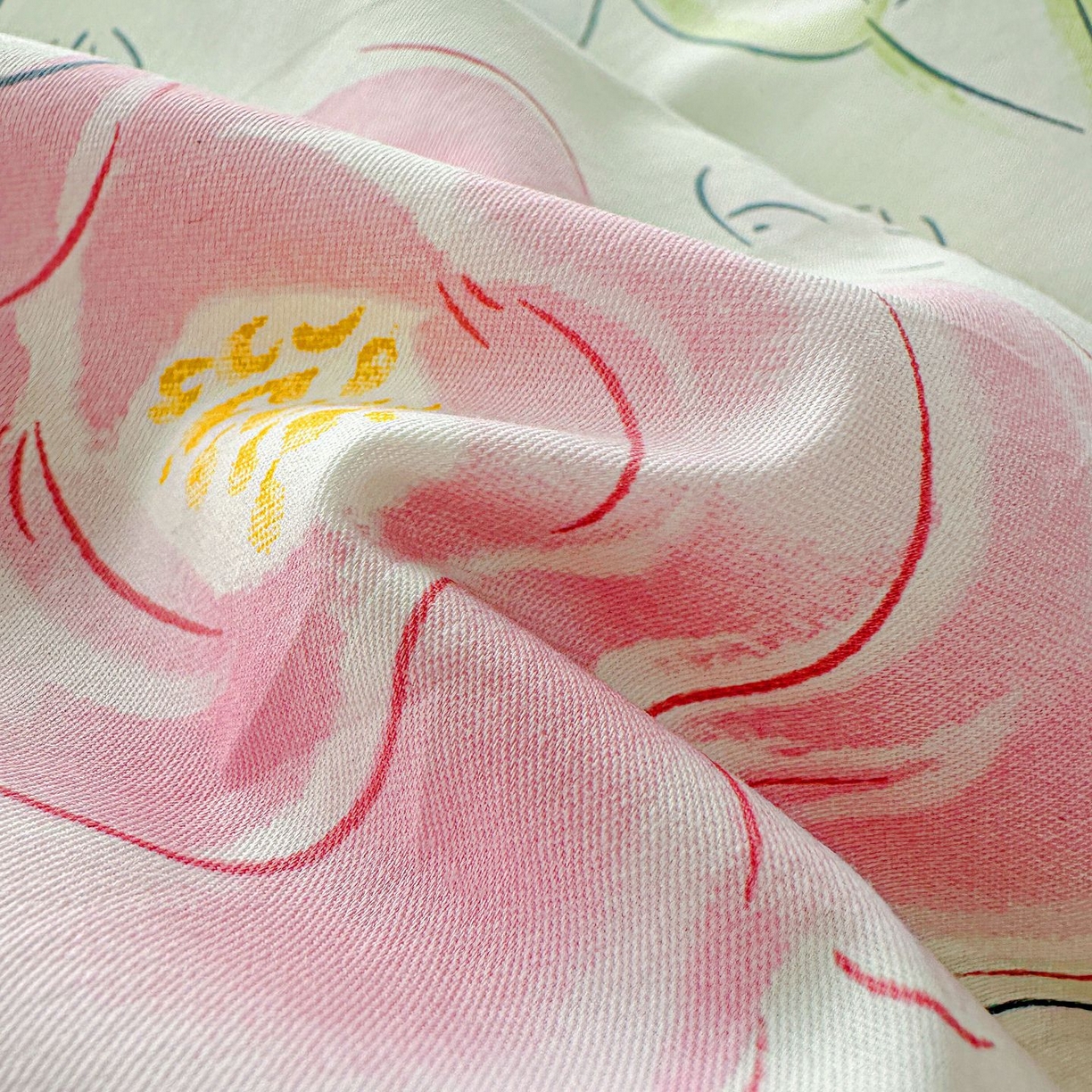 91家纺网 家纺一手货源 找家纺 恩泽家纺 2026新款13372ins全棉印花四件套单品系列-单枕套 花影间