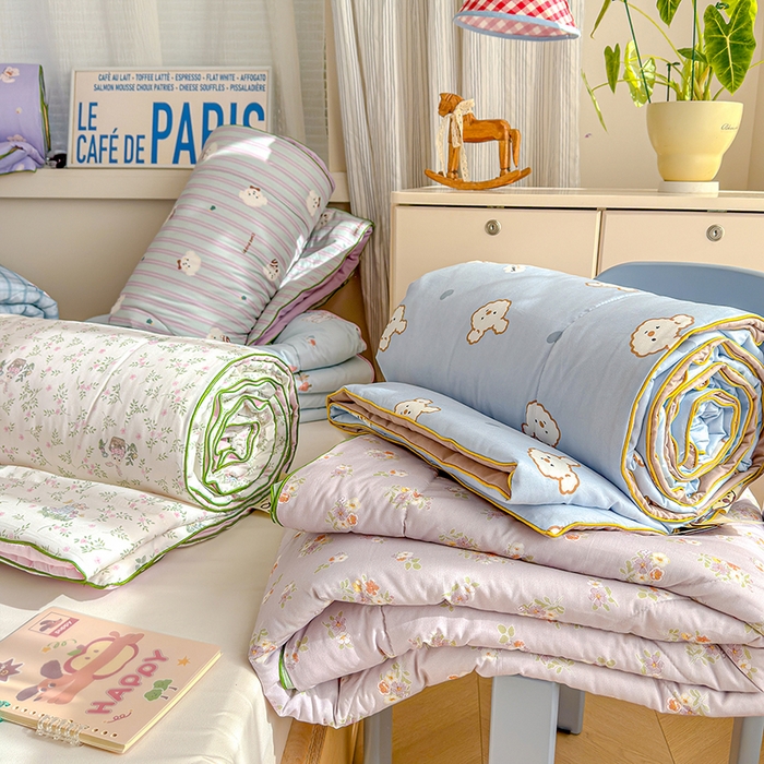 91家纺网 家纺一手货源 找家纺 老帅的工厂店 2026新款A类水洗皱皱纱7A抑菌夏被夏凉被空调被 组合图仅供展示不可下单