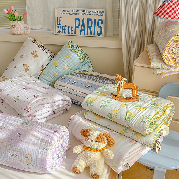 91家纺网 家纺一手货源 找家纺 老帅的工厂店 2026新款A类水洗皱皱纱7A抑菌夏被夏凉被空调被 组合图仅供展示不可下单