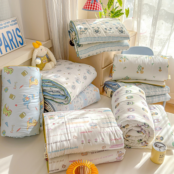 91家纺网 家纺一手货源 找家纺 老帅的工厂店 2026新款A类水洗皱皱纱7A抑菌夏被夏凉被空调被 组合图仅供展示不可下单