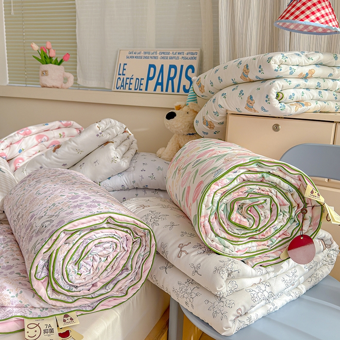 91家纺网 家纺一手货源 找家纺 老帅的工厂店 2026新款A类水洗皱皱纱7A抑菌夏被夏凉被空调被 组合图仅供展示不可下单