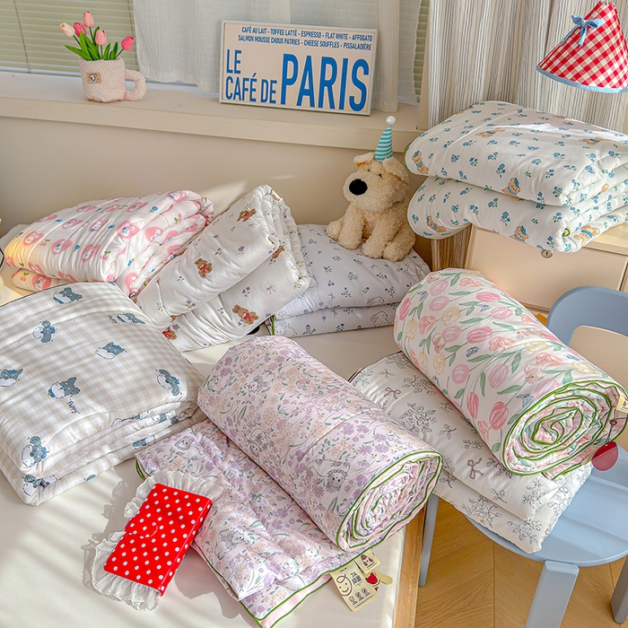 91家纺网 家纺一手货源 找家纺 老帅的工厂店 2026新款A类水洗皱皱纱7A抑菌夏被夏凉被空调被 组合图仅供展示不可下单