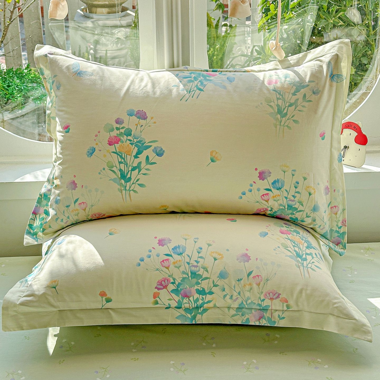 91家纺网 家纺一手货源 找家纺 恩泽家纺 2026新款13372ins全棉印花四件套单品系列-单枕套 空谷幽兰