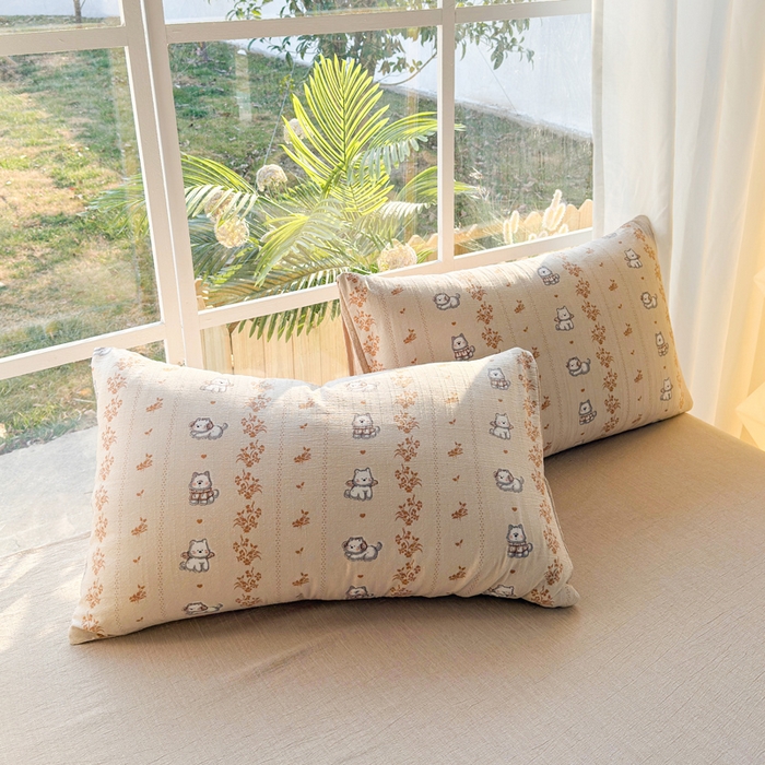 91家纺网 家纺一手货源 找家纺 王朝国际 2026新款时尚印花棉纱四件套 小汪仔