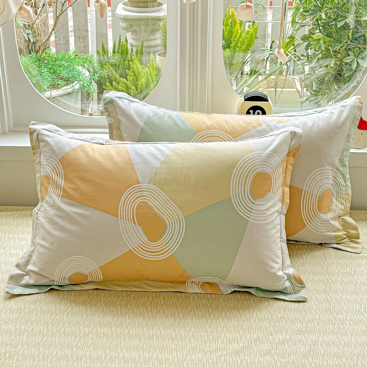 91家纺网 家纺一手货源 找家纺 恩泽家纺 2026新款13372ins全棉印花四件套单品系列-单枕套 乐享生活