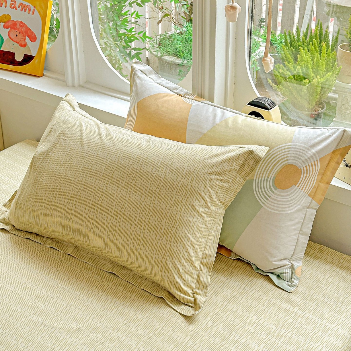 91家纺网 家纺一手货源 找家纺 恩泽家纺 2026新款13372ins全棉印花四件套单品系列-单枕套 乐享生活