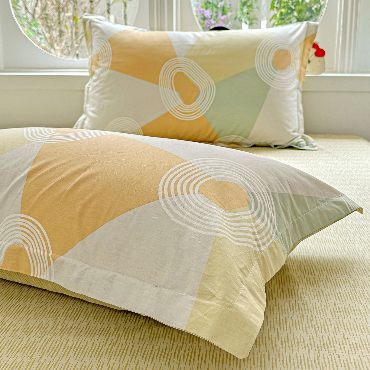 91家纺网 家纺一手货源 找家纺 恩泽家纺 2026新款13372ins全棉印花四件套单品系列-单枕套 乐享生活