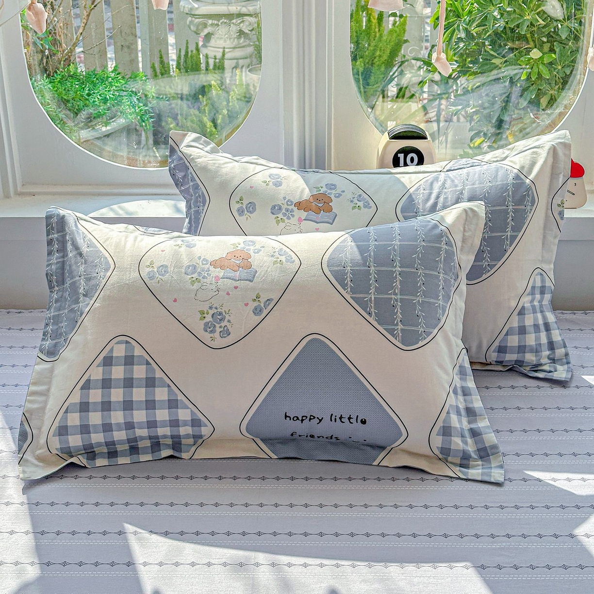 91家纺网 家纺一手货源 找家纺 恩泽家纺 2026新款13372ins全棉印花四件套单品系列-单枕套 乐园