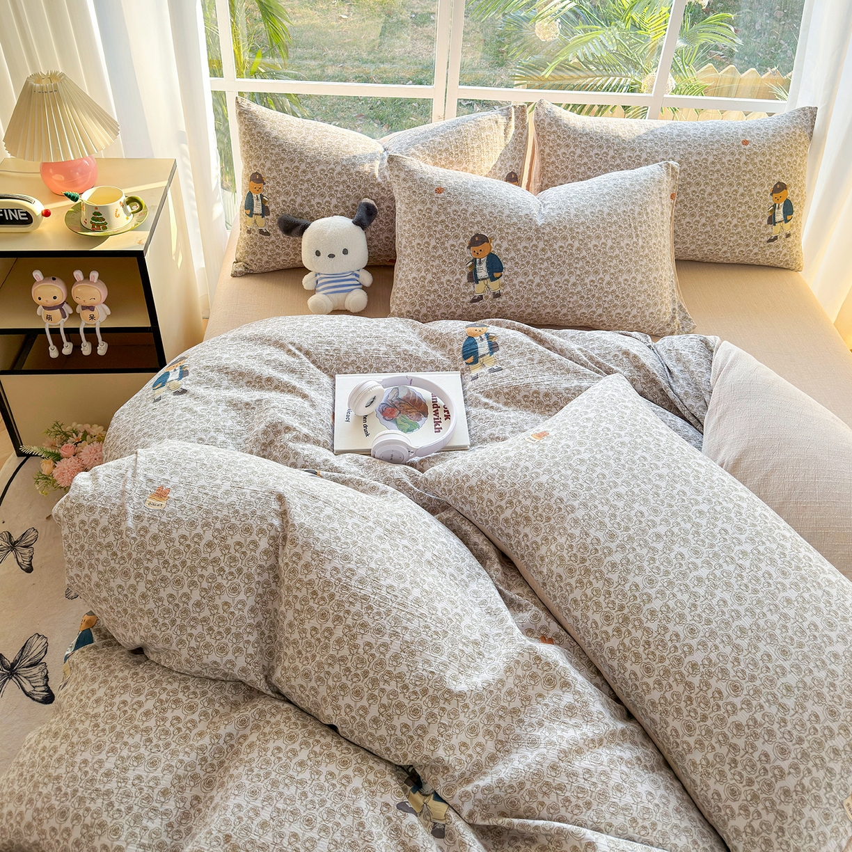 91家纺网 家纺一手货源 找家纺 王朝国际 2026新款时尚印花棉纱四件套 童趣