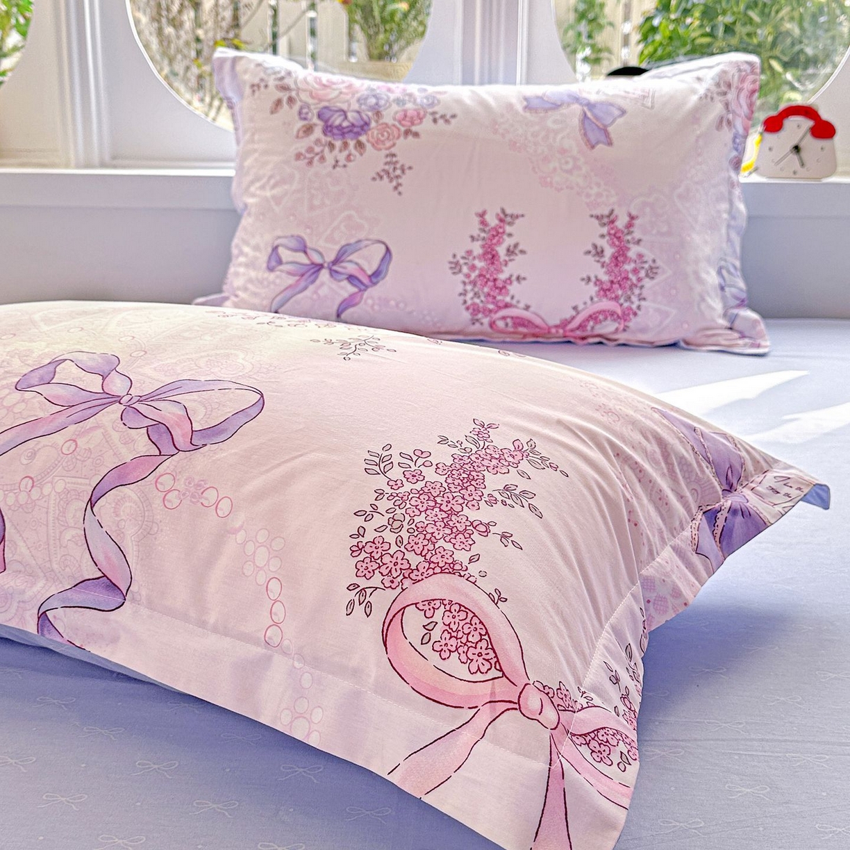 91家纺网 家纺一手货源 找家纺 恩泽家纺 2026新款13372ins全棉印花四件套单品系列-单枕套 满香庭