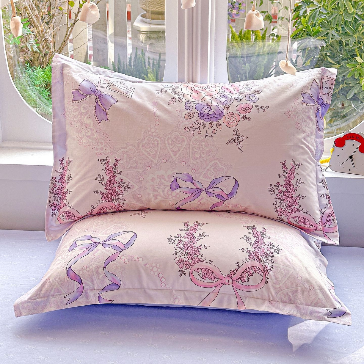 91家纺网 家纺一手货源 找家纺 恩泽家纺 2026新款13372ins全棉印花四件套单品系列-单枕套 满香庭