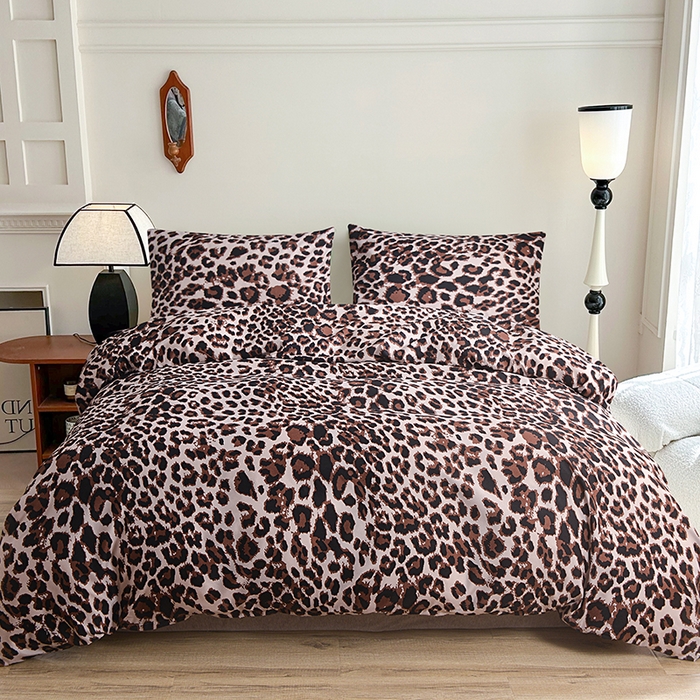 91家纺网 家纺一手货源 找家纺 （总）柏钧家纺 2026豹纹田园风外贸跨境电商热销款印花套件系列--单品被套被套单件