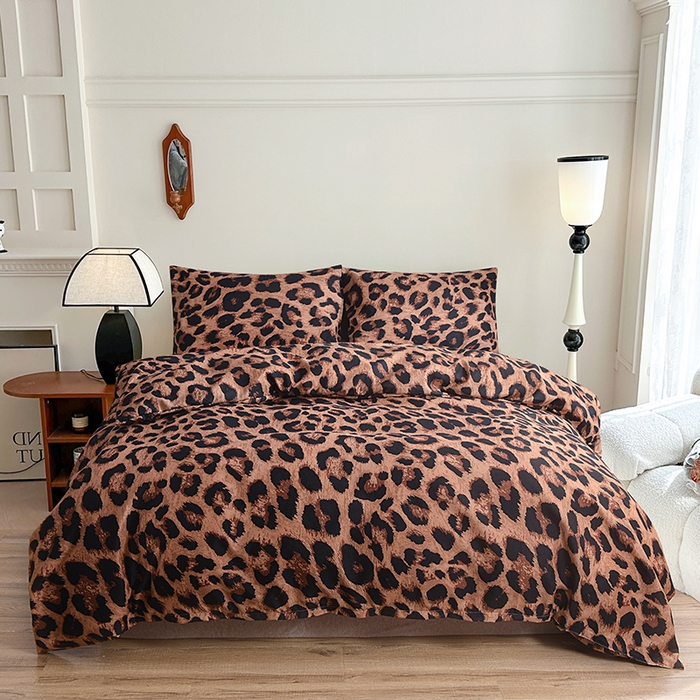 91家纺网 家纺一手货源 找家纺 （总）柏钧家纺 2026豹纹田园风外贸跨境电商热销款印花套件系列--单品被套被套单件