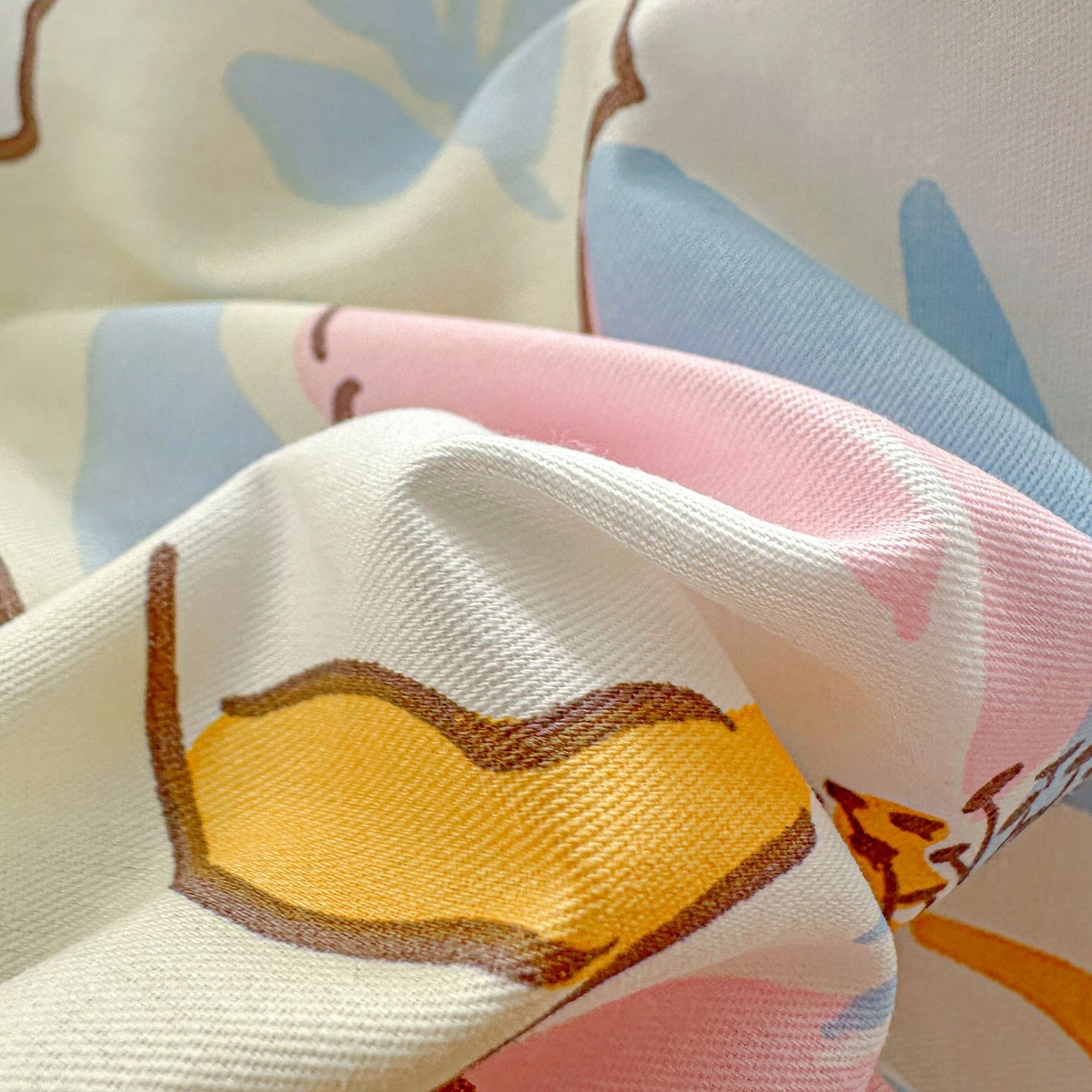 91家纺网 家纺一手货源 找家纺 恩泽家纺 2026新款13372ins全棉印花四件套单品系列-单枕套 叶玲珑