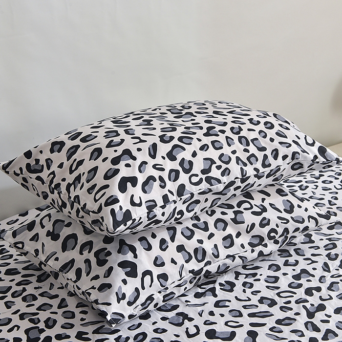 91家纺网 家纺一手货源 找家纺 柏钧家纺 2026豹纹田园风外贸跨境电商热销款印花套件系列--单品被套被套单件 灰豹