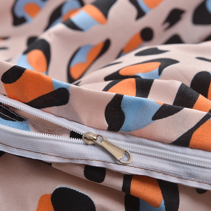 91家纺网 家纺一手货源 找家纺 柏钧家纺 2026豹纹田园风外贸跨境电商热销款印花套件系列--单品被套被套单件 粉红豹