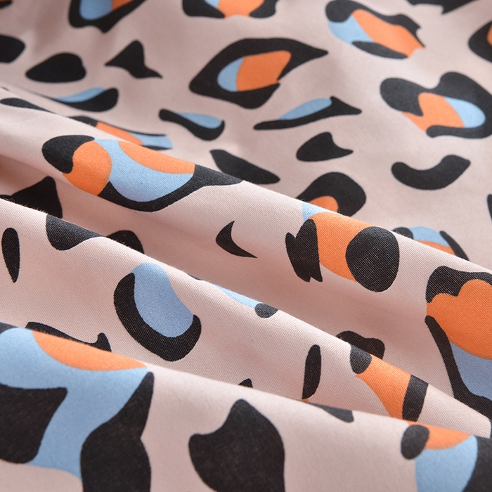 91家纺网 家纺一手货源 找家纺 柏钧家纺 2026豹纹田园风外贸跨境电商热销款印花套件系列--单品被套被套单件 粉红豹