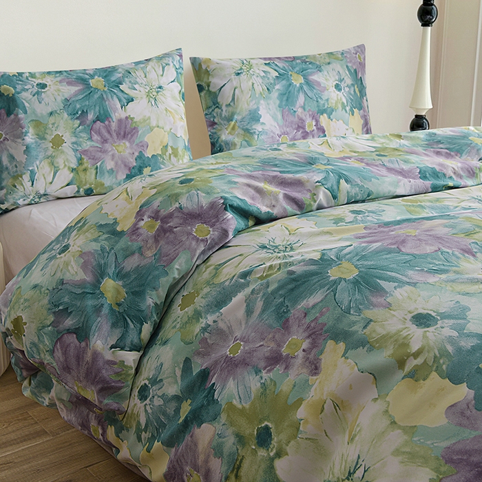 91家纺网 家纺一手货源 找家纺 柏钧家纺 2026豹纹田园风外贸跨境电商热销款印花套件系列--单品被套被套单件 碧莎