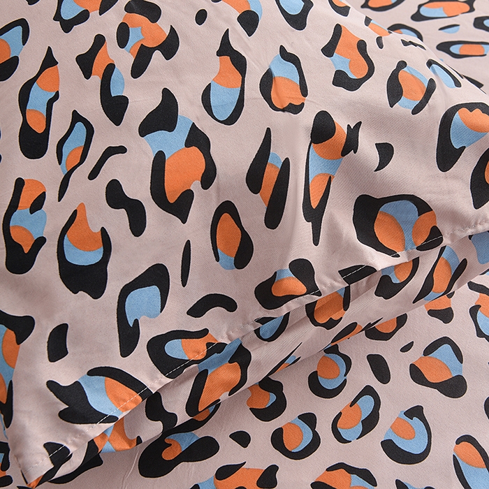 91家纺网 家纺一手货源 找家纺 柏钧家纺 2026豹纹田园风外贸跨境电商热销款印花套件系列--单品被套被套单件 粉红豹