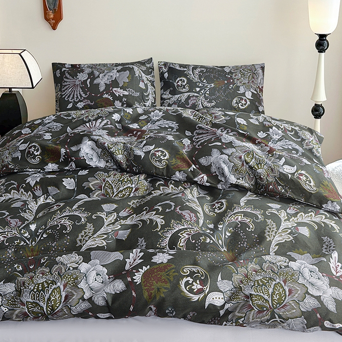 91家纺网 家纺一手货源 找家纺 柏钧家纺 2026豹纹田园风外贸跨境电商热销款印花套件系列--单品被套被套单件 幽梦